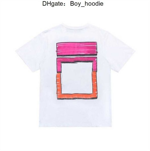 

designer luxury mens brand t shirts tees fashion offs t-shirt religious oil painting letter back arrow tshirts clothing loose cotton women h, White;black