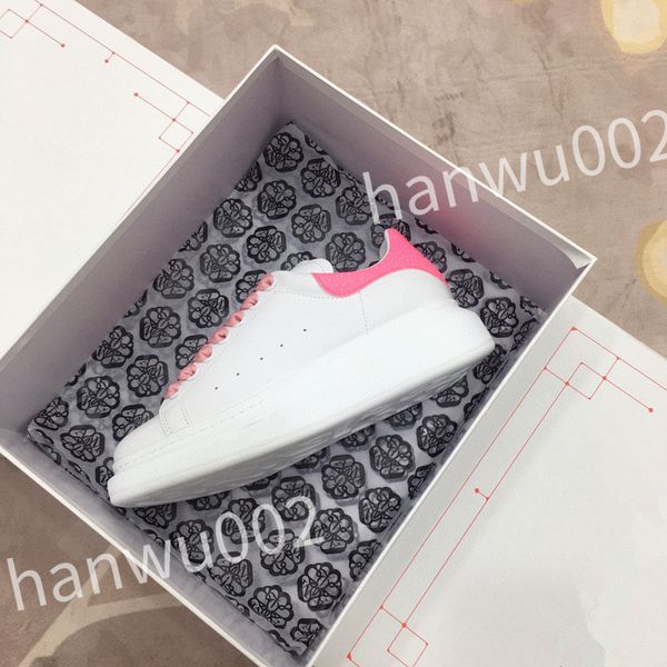 

2023 new men women fashion shoes lace-up flat platform designer sneaker black genuine leather air cushion sneake