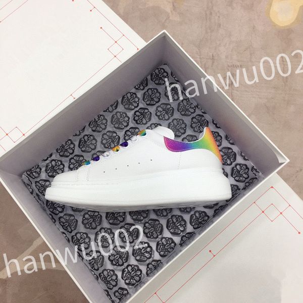 

2023 new luxury men womens fashion shoes lace-up flat platform designer sneaker black genuine leather air cushion sneake