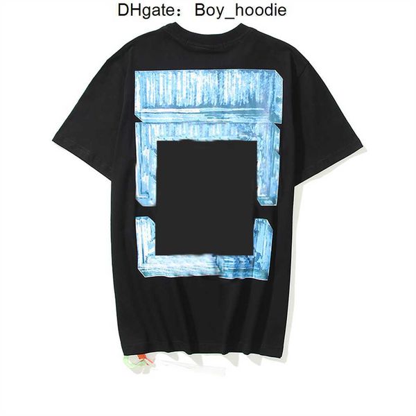 

luxury mens brand designer t shirts tees fashion offs t-shirt religious oil painting letter back arrow tshirts clothing loose cotton women j, White;black