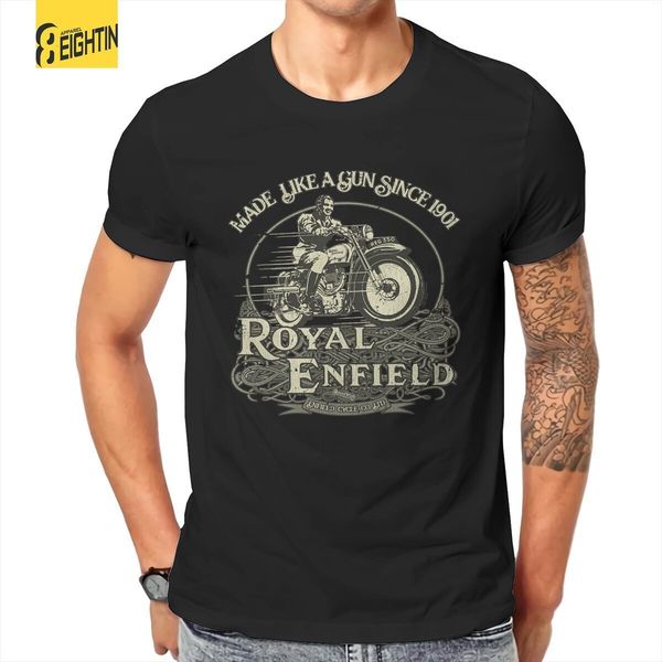 

mens tshirts enfield cycle co ltd 1901 men motorcycle motor race hipster 100% cotton tee short sleeve t summer clothes 230407, White;black
