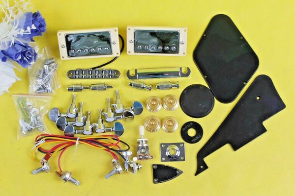 

set electric guitar kit guitar hardware hh pickup bridge tailpiece pickguard