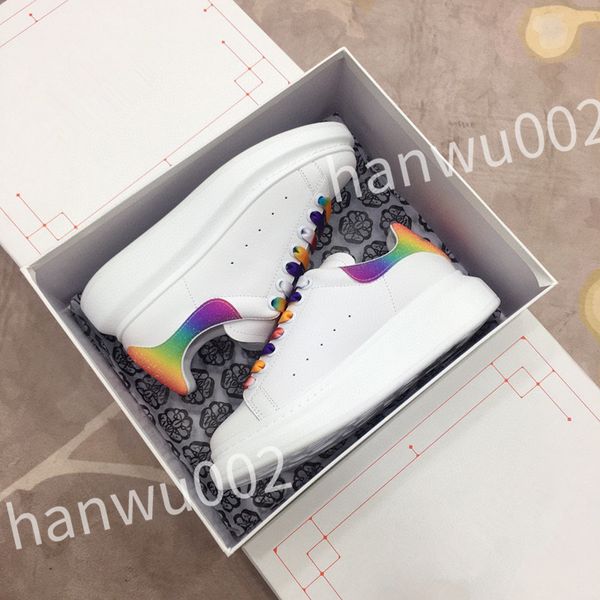 

2023 new luxury men womens fashion shoes lace-up flat platform designer sneaker black genuine leather air cushion sneake