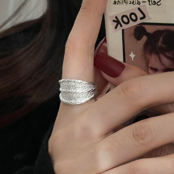 

couple rings promise rings matching silver ring for women personalised love flower designer new 2023 old texture geometry sterling silver ri