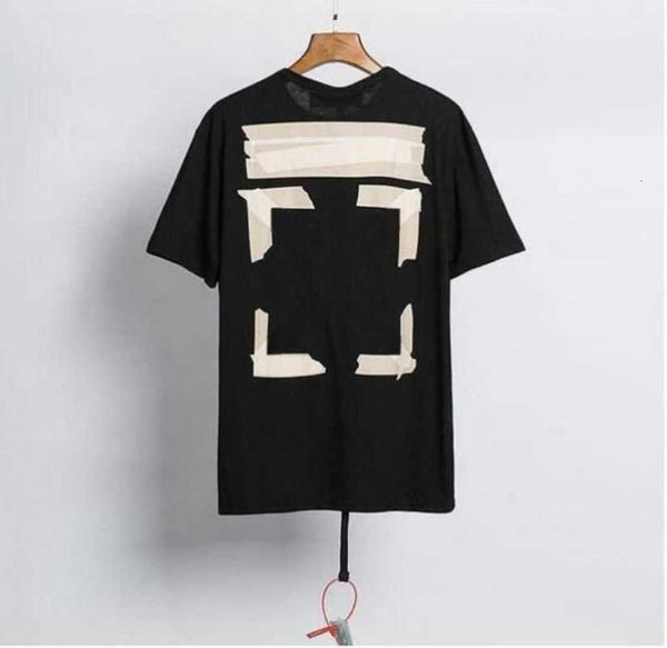 

summer fashion brand offs mens t shirts ow religious oil painting direct spray arrow tshirts hip hop short sleeve loose men tees women h13, White;black