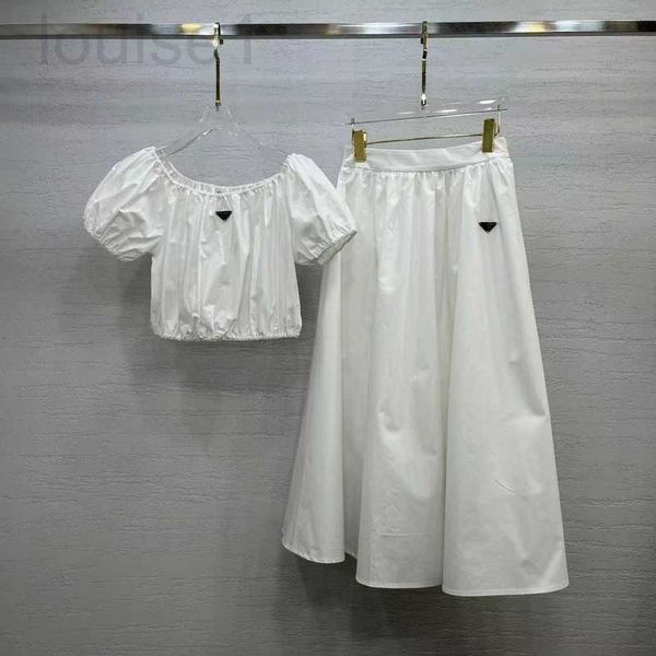 

women's shorts designer 23 spring/summer new fashion triangle decorative short one shoulder alf skirt set 2hkr, White;black
