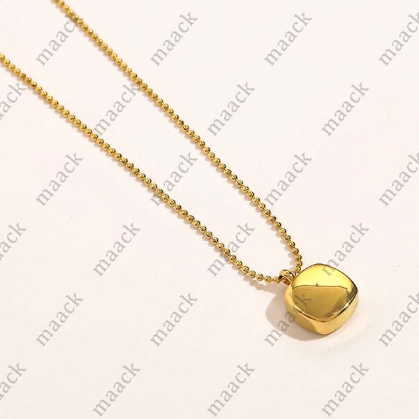 

never fading 14k gold plated luxury brand designer pendants necklaces stainless steel c letter choker pendant necklace beads m230409, Silver