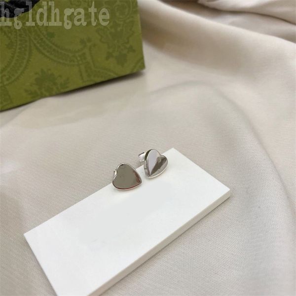 

plated silver earing luxury earings heart letters stud earrings senior jewelry accessories women mothers day giftslow key modern designer ea, Golden;silver