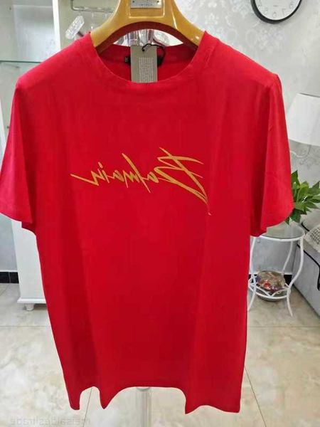 

designer luxury coats spring and summer new bal italics cotton loose pullover tshirt ins net red lovers classic letter print19z5 otmz, Black;white
