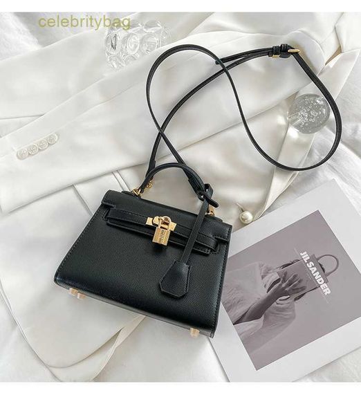 

designer kelys handbags hemrres solid elegant and color versatile small lock handheld bag 2023 selling belt decoration one shoulder has logo