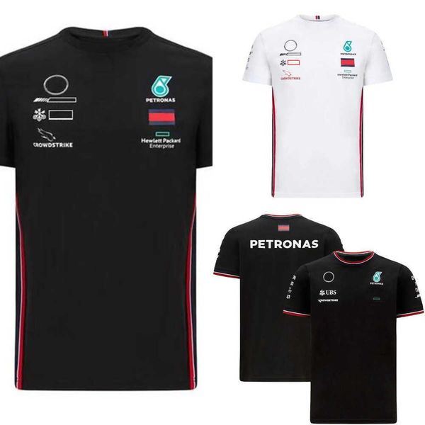 

men's polos f1 team racing short-sleeved t-shirt polyester quick-drying downhill jersey for fans same style customizations to 2xl, White;black