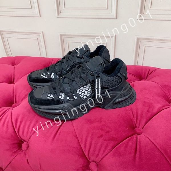 

2023 sneakers shoes outdoor trainers luxurious rubber sole fabric patent leather jogging walking, Black