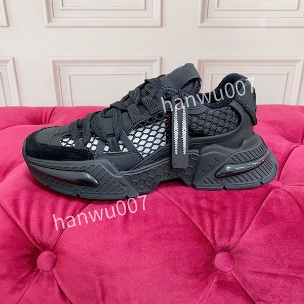 

new brand women fashion designer shoes runner trainers suede leather low-cut shoes black white slip-on casual shoes2023
