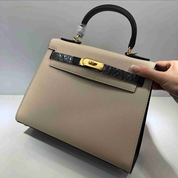 

designer kellies handbags hemres colored palm pattern bag 2023 new genuine leather women's shoulder large capacity versatile cowhide ha