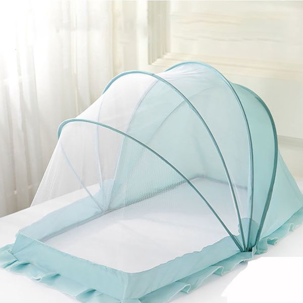 

crib netting mosquito for baby portable foldable born toddler pad tent pink blue children summer cradle bed sleeping 230407