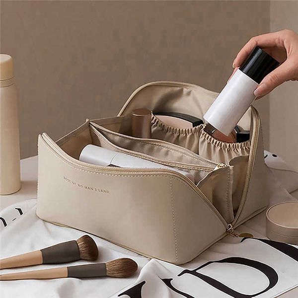 

cosmetic bags cases bag large-capacity travel portable leather makeup pouch women waterproof bathroom washbag multifunction toiletry kit 230