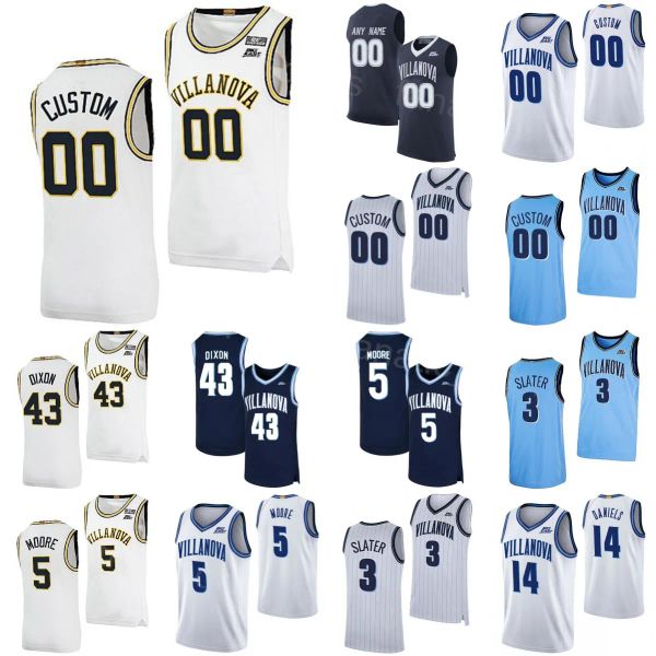 

custom college 14 caleb daniels jersey basketball villanova wildcats 5 justin moore 22 cam whitmore 3 brandon slater 2 mark armstrong 43 eri, Black