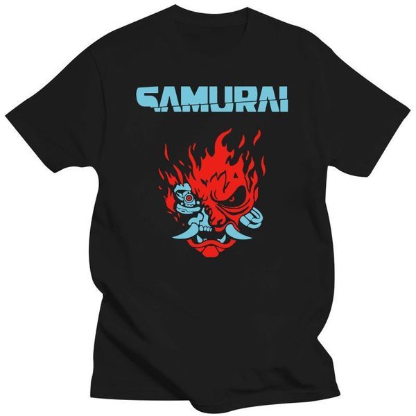 

mens tshirts clothing 14 color vintage samurai retro japanese gaming 2077 art game t shirt 100% cotton soft cloth tee 230407, White;black
