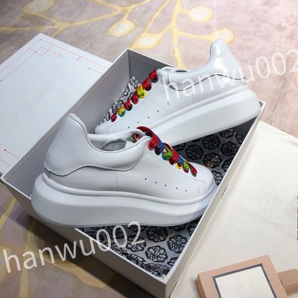 

2023 new luxury casual men women fashion shoes lace-up flat platform designer sneaker black genuine leather air cushion sneake