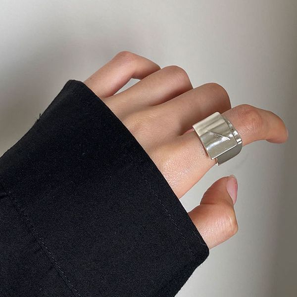 

band rings sterling silver rings 2023 new fashion female retro with waves design senior internet celebrity student ring promise rings for he