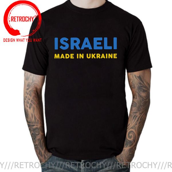 

mens tshirts black humor american israeli made in ukraine t men funny ukrainian t casual tee streetwear leisure t 230408, White;black