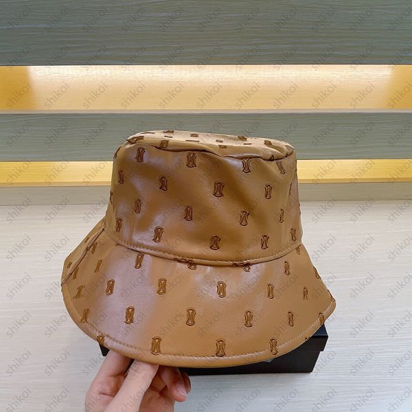 

Bucket Hats Luxury Baseball cap Designer caps Ball Hat Mens Womens Wide Brim Hats Fashion Classic Embroidery Pattern Beach Sunshade Hat, Brown