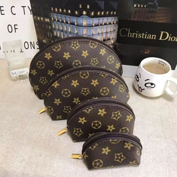 

2023 fashion women designer cosmetic bags organizer famous makeup bag travel pouch make up ladies cluch purses organizador toiletry 4pcs set