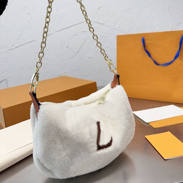 

Designer Top Quality Women Tote Handbag Totes Backpack Purses Brown wer Leather Clutch Fashion Wallet Winter series plush bag Evening Bag, Army green