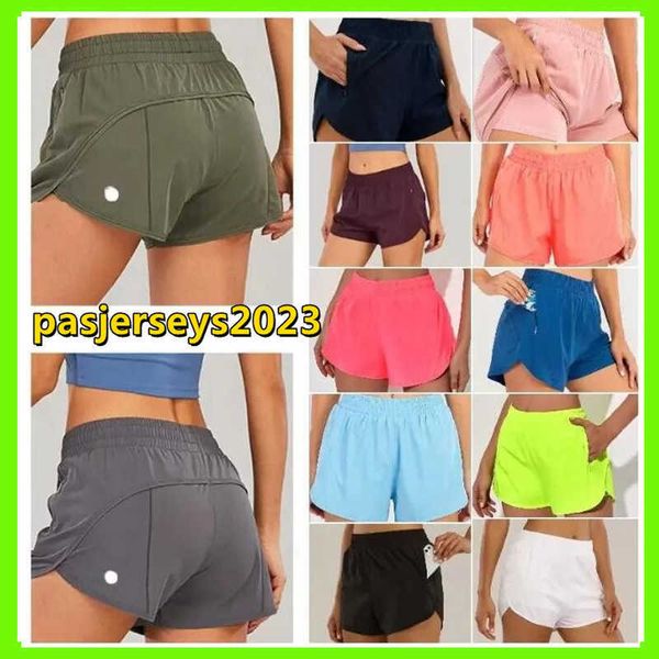 

lululemens lu-0160 brand womens yoga outfits high waist shorts exercise short pants fitness wear girls running elastic adult, Gray