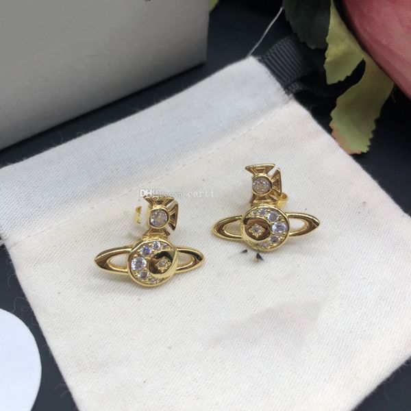 

designer brand stud earrings luxury women fashion jewelry saturn earing metal pearl earring cjeweler woman orecchini 3assads, Golden;silver