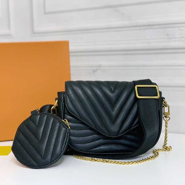 

m56461 m56466 women shoulder bag new wave genuine leather cross body twin set satchel handbag presbyopic mini package multi pochette lady