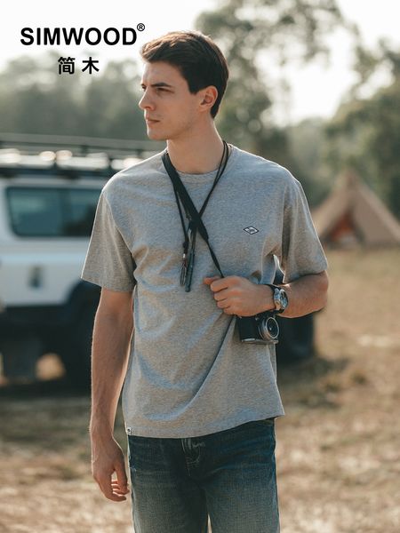 

mens tshirts spring summer loose 300g heavyweight fabric tshirts men 100% cotton embroidery tees 230407, White;black