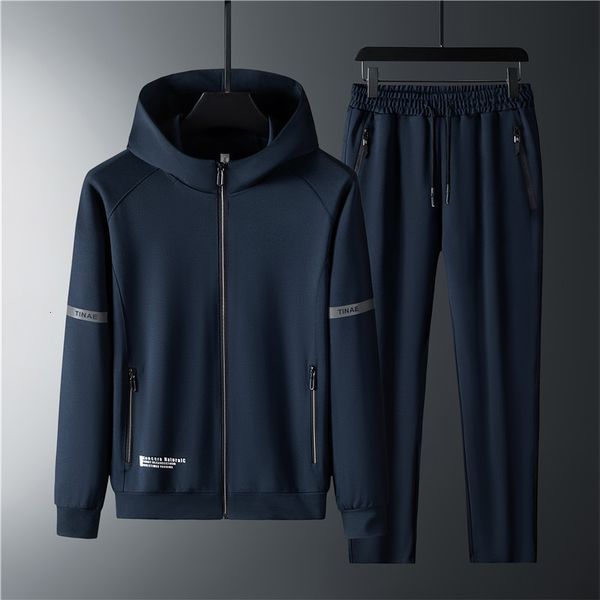 

men's tracksuits men's set jogging men's track and field clothing men's autumn two-piece sports shirt hoodie casual card, Gray