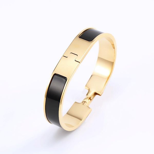 

gold gangle for men designer bracelets designer jewelry fashion bangle mens and womens stainless steel silver gold rose luxury jewelry gifts, Black