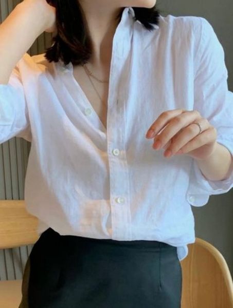 Designer Ra1p Casual Shirts Polos Tshirts Dress Small Horse Embroidery Logo Business Clothes Long Sleeve Shirts for women