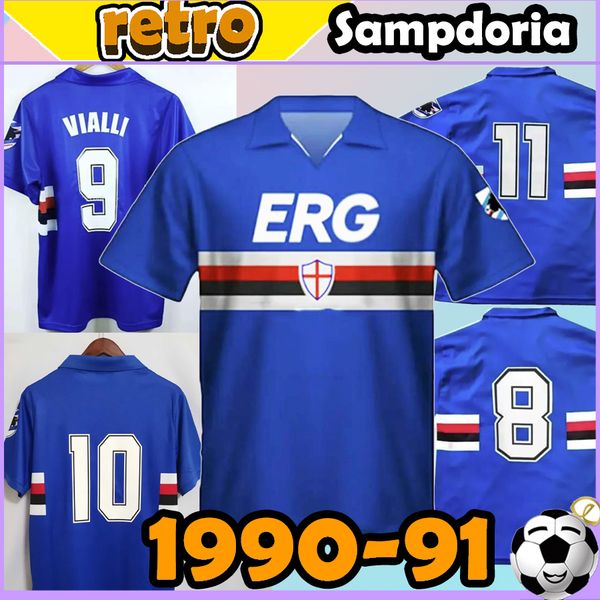 

retro sampdoria 1990 1991 soccer jerseys mancini#10 vialli italia calcio vialli maglia maillot maglia 91 92 football shirt, Black;yellow