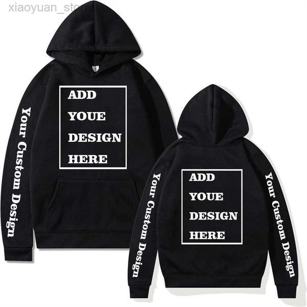

men's hoodies sweatshirts custom hoodies add your text men/women hoodie sweatshirt customized long sleeve heavy weight soft fleece hoo, Black