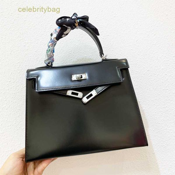 

designer kellies handbags hemres box second-generation with silver buckle kangkang smooth leather hand single shoulder crossbody women'