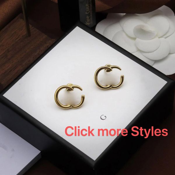 

charm gu brand designers jewellery luxury earrings ear stud 12 style optional letter g simple stud for mens fashion womens cjewelers origina, Golden