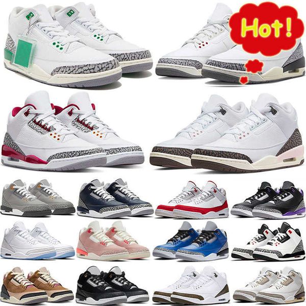 

5a s jumpman 3 men basketball shoes 3s unc rust pink green black cat white cement reimagined racer blue fire red court purple laser sneakers