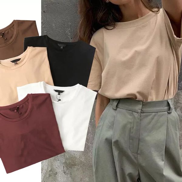 

women s t shirt women t shirt solid casual harajuku color basic female t shirt loose oversized tshirt o neck summer y2k tees 230408, White