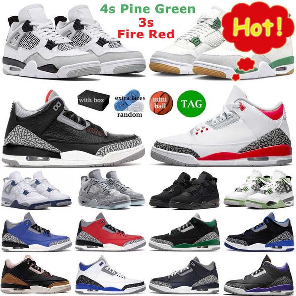 

5a s 3s 4s with box basketball shoes men jumpman fire red racer blue cool grey 4 midnight navy military black seafoam pine green cat kaws tr