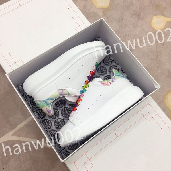 

2023 luxury men womens fashion shoes lace-up flat platform designer sneaker black genuine leather air cushion sneake