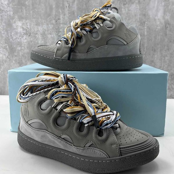 

co-branded lanvines 2023 langfan bread shoes pure original thick lovers forrest gump training shoes, Black