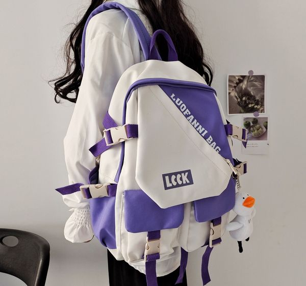 

new school bags backpack simple girl backpack fashion schoolbag