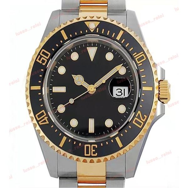 

mens watch men ceramic bezel sapphire cystal glide clasp gold stainless steel automatic mechanical movement watch watches wristwat2140, Slivery;brown