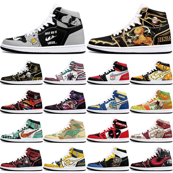 

New diy classics customized shoes sports basketball shoes 1s men women antiskid damping anime Versatile customized figure sneakers 417863
