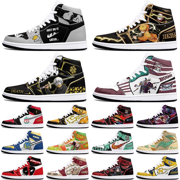 

New diy classics customized shoes sports basketball shoes 1s men women antiskid damping anime Versatile customized figure sneakers 426798