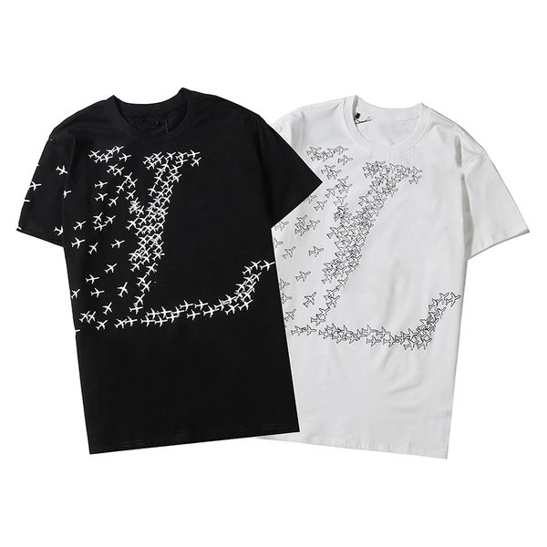 

summer designer mens t-shirts embroidery apparel clothing men tshirt shirts tee round neck spring high loose trend short sleeve male clothin, White;black