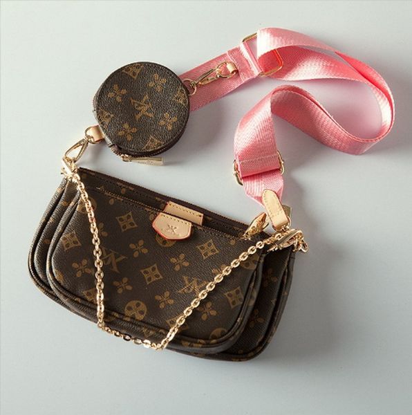 

2023 tpo quality new handbags purses shoulder bags women favorite mini pochette 3ps accessories cross body bag vintag leather multi color st